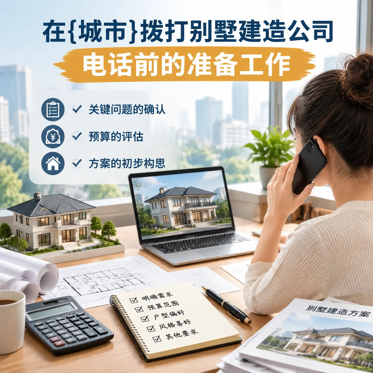 在习水拨打别墅建造公司电话前的准备工作
